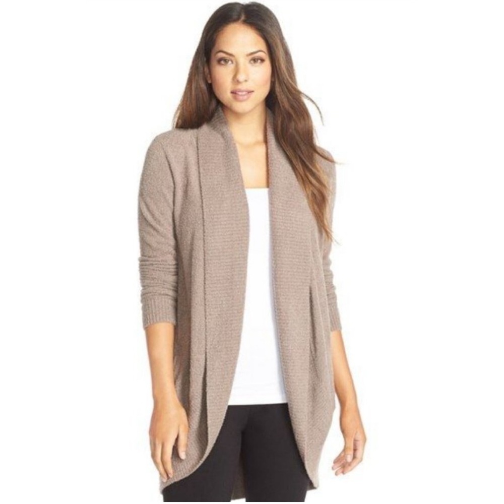 BAREFOOT DREAMS Cozy Lite Circle Cardigan Taupe Size XS/S - Picture 3 of 13